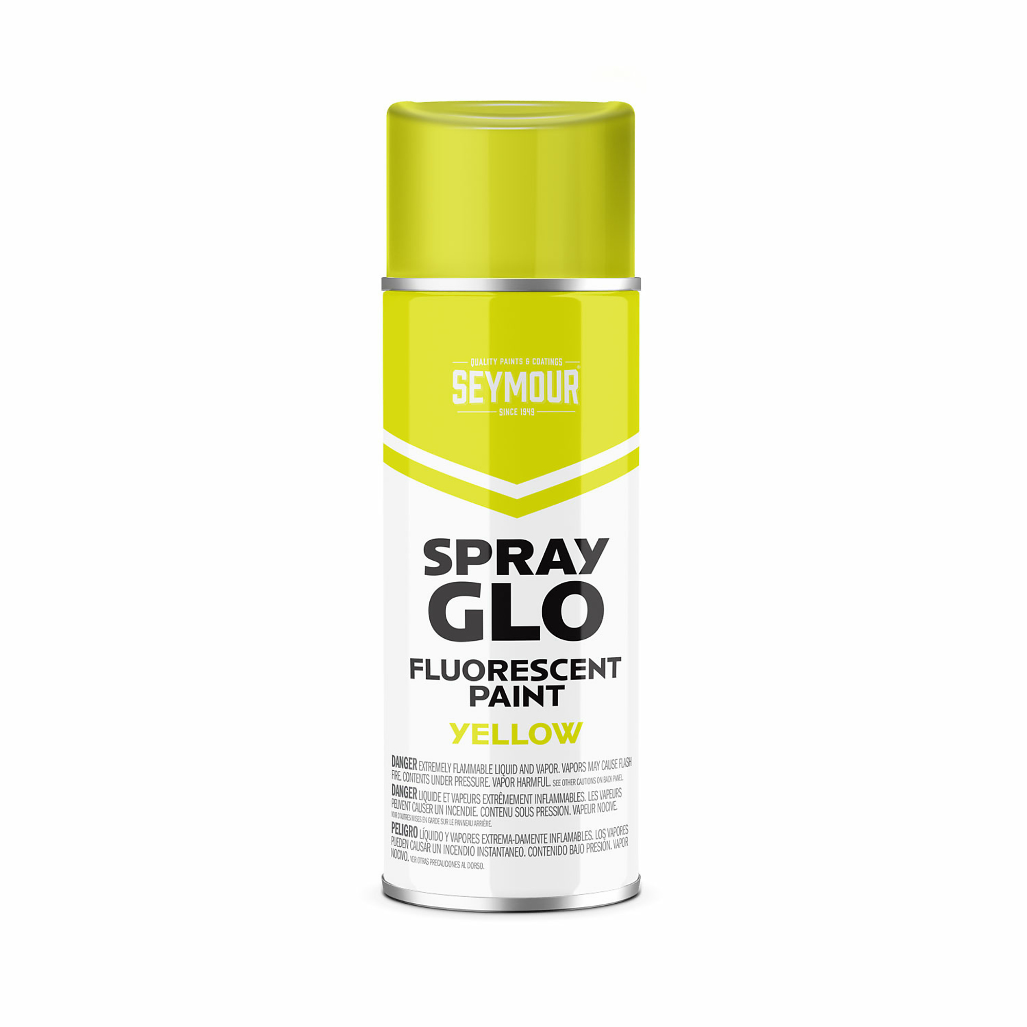 Seymour Spray-Glo Fluorescent Paint, Fluorescent Yellow, 16-Oz. Can, Model# 16-1619-CS